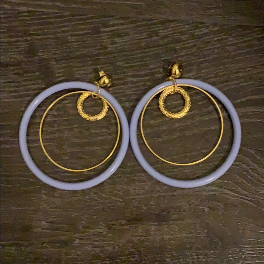 Lilac Circle Earrings